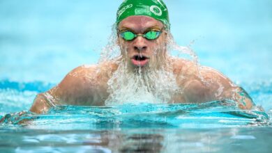 Léon Marchand se alegra por su gran regreso a Francia, con la quinta vez en la historia en los 400 metros combinados Léon Marchand se alegra por su gran regreso a Francia, con la quinta vez en la historia en los 400 metros combinados